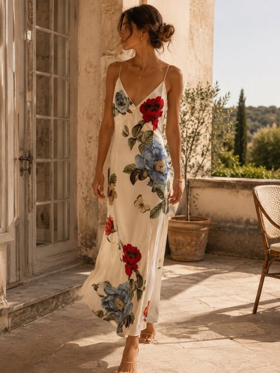 Alice + Olivia Dresses & Skirts - NWT ALICE + OLIVIA JULIETTA FLORAL SATIN SLIP DRESS